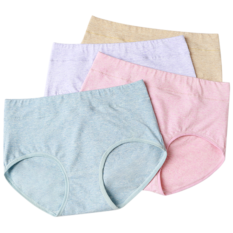 Quần lót womens bông cao eo vải cotton chất béo mm toàn bộ vải bông mùa hè quần eo nâng hông thoải mái tam giác đầu.