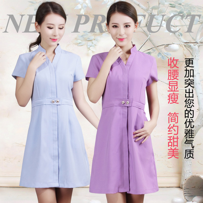 Beautician work clothes new summer clothes beauty salon women's ice silk breathable repairing body beauty clothing foreign dress
