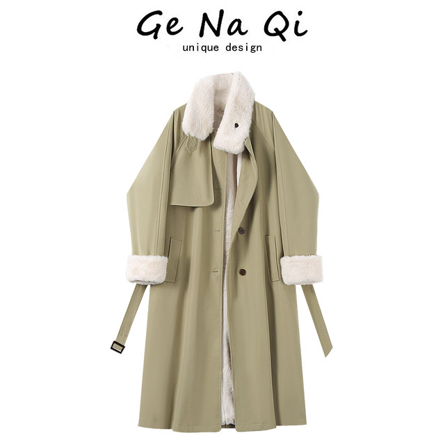 GeNaQi Korean style temperament plus velvet and thickened padded jacket for women 2025 autumn and winter new niche coat jacket