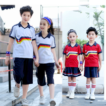 Summer start primary and middle school students class short sleeves pure cotton suit 12 fifth-sixth grade boys and girls Games school uniforms