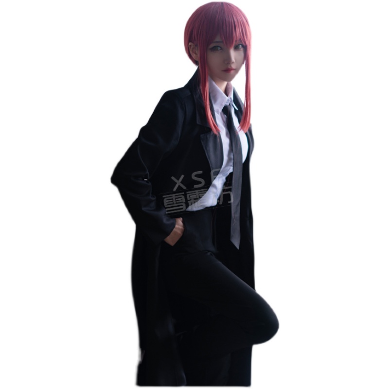 Chainsaw man maqima chain saw man cos costume lesse full set of cartoon cosaly female wig