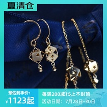 Wing ｜Star light Made in Japan 18k Venus Star hollow earrings ear line ear hook to pick up leakage jia