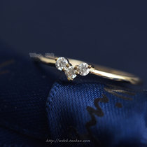 Wing｜Mans Star 18k gold natural diamond ring Exquisite shiny Japanese style Gentle your heart
