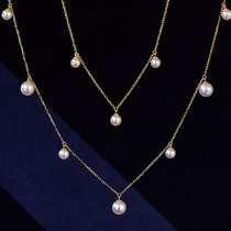 Wing | Rain sound 18k Kim Akoya pearl necklace bracelet heartwine Tejia