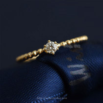 (Wing Treasure)Fancy Fantasy 18k gold diamond Ring Set-Small round diamond giant good look
