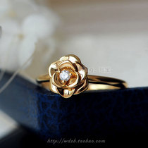 Wing｜Rosa 18k gold and diamonds Rose shape ring Classic cascading delicate and super beautiful