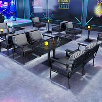 Modern minimalist bar deck sofa restaurant milk tea coffee barbecue shop music restaurant bar clear bar bistro tables and chairs