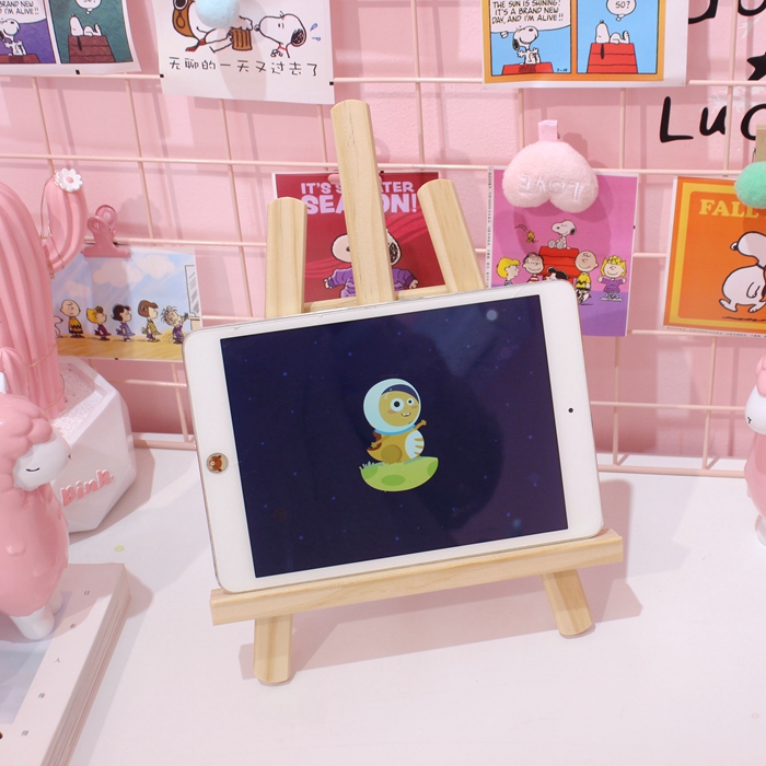 Cô gái thời gian máy in bằng gỗ giá vẽ di động ipad máy tính bảng khung giá lưu trữ dễ thương sáng tạo - Phụ kiện điện thoại di động ốp lưng samsung j7 prime