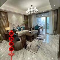 New Chinese style solid wood sofa combination Zen hotel model house homestay sofa Tea House Simple custom