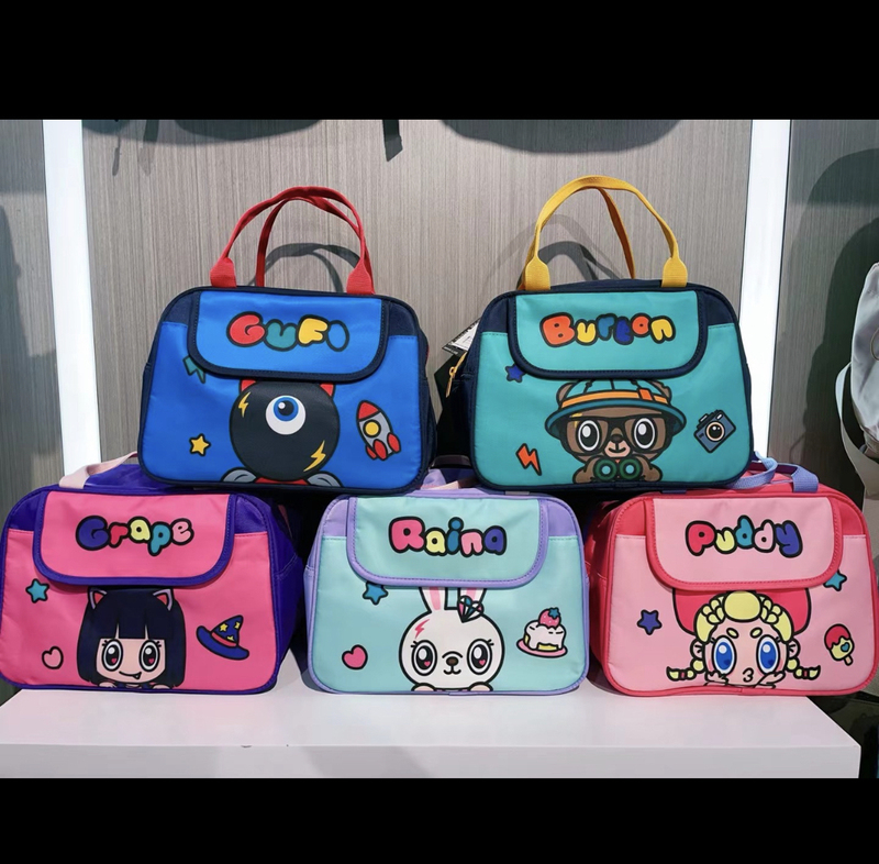 Little Devil Genuine New Cartoon Cute Lunch Bag Handbag for Work and School Lunch Box Bag Large Capacity
