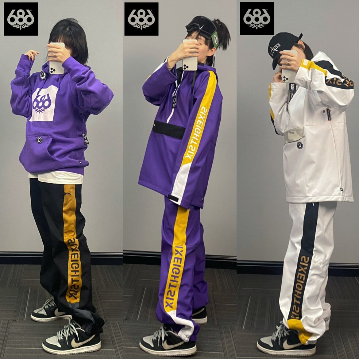 "East Eight Limits" W22 New 686 Ski Pants Snow Suit for Men and Women with US Tide Brand Waterproof and Warm