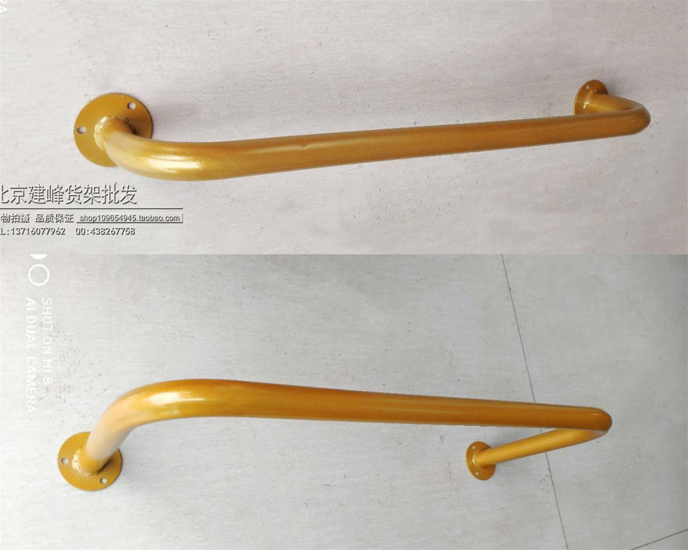 Iron clothing store sells clothes hangers on the wall hanger display stand is side-hanging wall paint wall hanging hanger u-shaped hanging rod