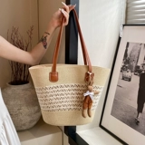 Летняя корзина, сумка через плечо, соломенная универсальная сумка на одно плечо