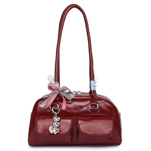 Сумка через плечо, красная сумка на одно плечо для невесты, Южная Корея