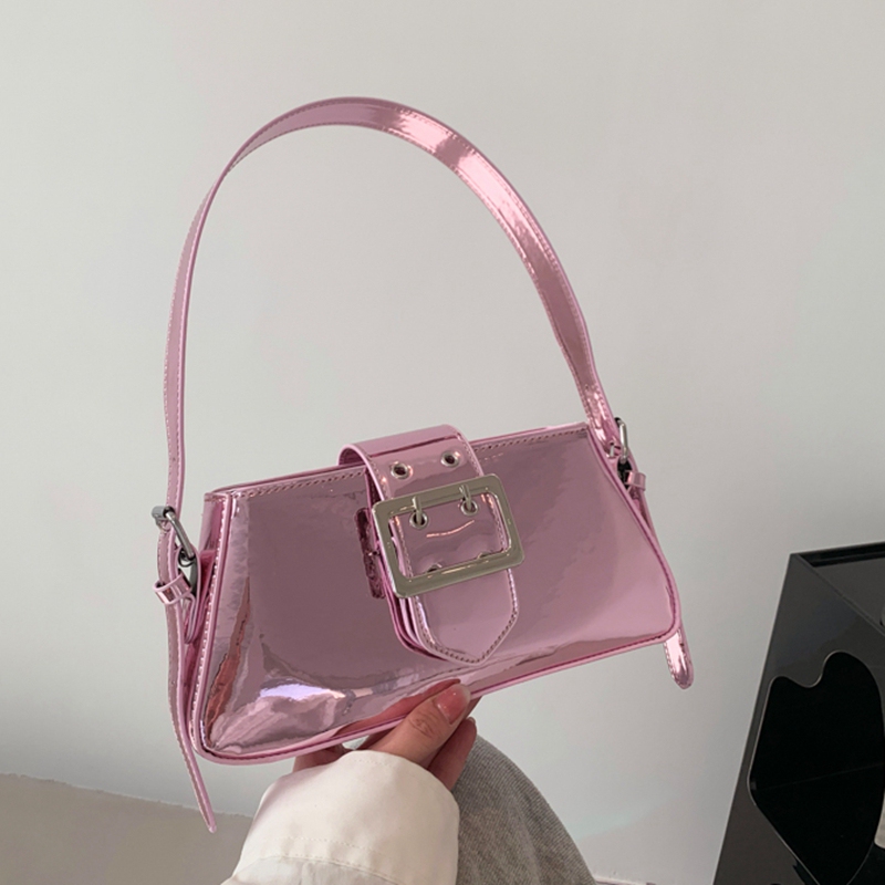 Sweet and Cool Girl Style Bag for Women, Summer 2026 New Fashion Patent Leather Glossy Shoulder Bag, High-End Niche Underarm Bag Sweet and Cool Girl Style Bag for Women, Summer 2026 New Fashion Patent Leather Glossy Shoulder Bag, High-End Niche Underarm Bag