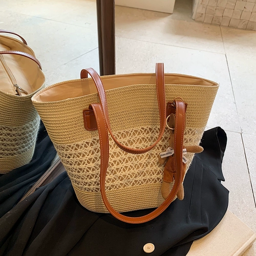 Летняя корзина, сумка через плечо, соломенная универсальная сумка на одно плечо