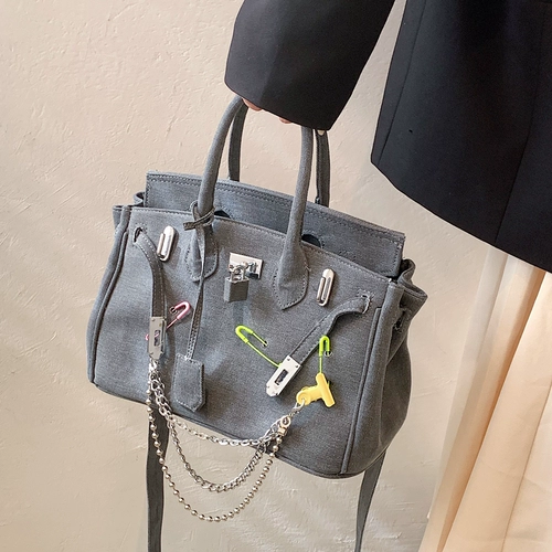 Ретро платиновый шоппер, портативная сумка через плечо, популярно в интернете