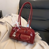 Сумка через плечо, красная сумка на одно плечо для невесты, Южная Корея