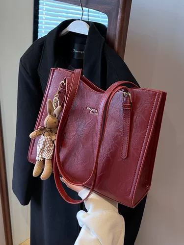 Вместительная и большая сумка через плечо, красная сумка на одно плечо для невесты, премиум класс