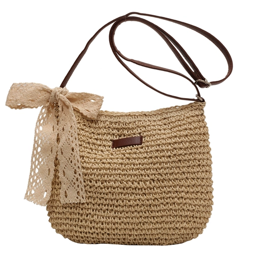 Соломенная летняя пляжная сумка через плечо, французский стиль, популярно в интернете