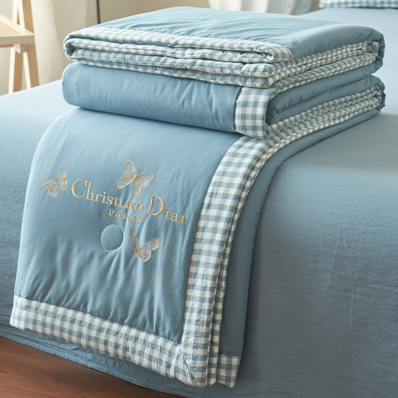 2025 New Model All-Cotton Summer Quilt, Machine Washable, Made of Xinjiang Cotton, Air-Conditioning Quilt, Summer Pure Cotton Quilt for Both Inside and Outside, Thin Style