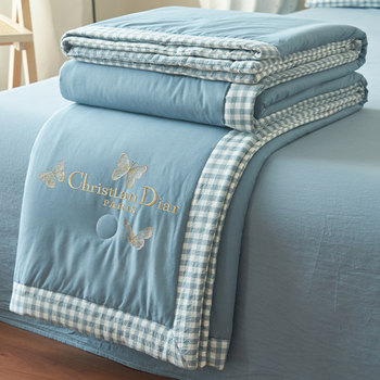 2025 New Model All-Cotton Summer Quilt, Machine Washable, Made of Xinjiang Cotton, Air-Conditioning Quilt, Summer Pure Cotton Quilt for Both Inside and Outside, Thin Style