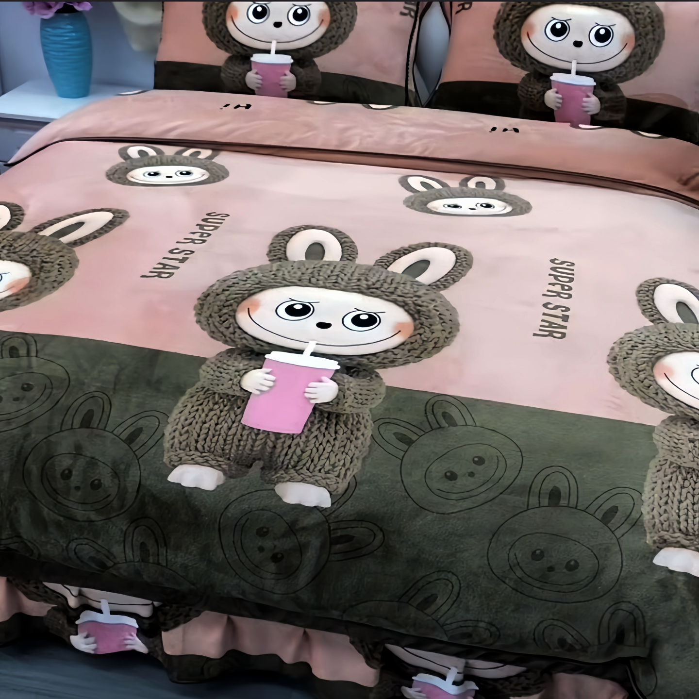 Winter Thickened Milk Velvet Four-Piece Set Anti-Static Coral Velvet Duvet Cover Bed Sheet 2025 New Flannel for Bed Use