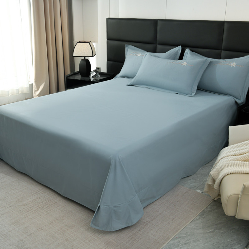 Class a Embroidered Pure Cotton Thickened Brushed Four-Piece Set 100% Cotton Bed Sheet Duvet Cover Fitted Sheet All-Season Bedding