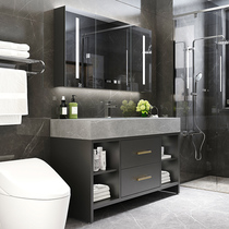 Rock board bathroom cabinet toilet wash table sink face Basin cabinet combination one-body bathroom set floor cabinet