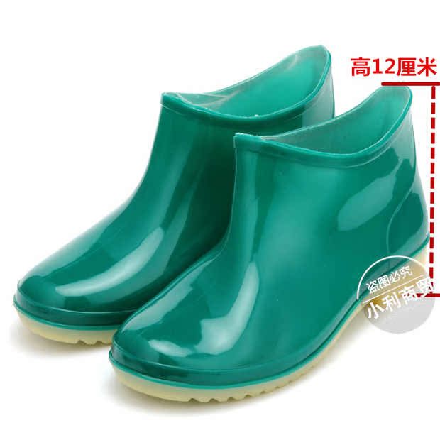 Giày cao gót mưa thấp giúp giày đi mưa ống ủng đi mưa ống ống ngắn - Rainshoes ủng cao su lội nước