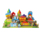 Hape125 штук больших строительных блоков urban barreled для младенцев и детей младшего возраста, развивающие деревянные игрушки для сборки для младенцев, которые можно жевать mini 1