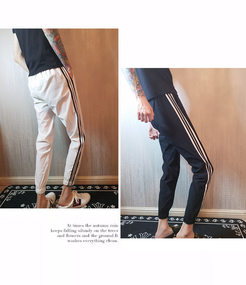 Thời trang mới quần skinny nam phiên bản Hàn Quốc của chàng trai tinh thần xã hội mỏng chín quần lưới đỏ với quần nam quần áo thể thao