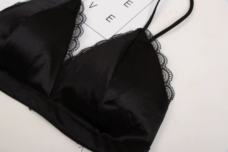 Mùa hè mỏng dây đeo vai ren đen sexy nhỏ dây đeo áo ngực đồ lót bikini phần mỏng mà không có vòng thép bikini đẹp