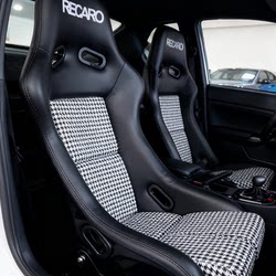 Houndstooth Retro Recaro Semi-Leather Car Seat Converted into a Chair, Integrated Bucket Seat Simulator Vr Racing Seat