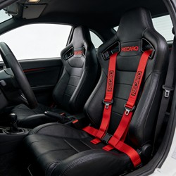 Recaro Leather Sports Seat with Adjustable Backrest, Foam Sponge, Suitable for Commuting, Home Use, Car Modification, Racing Seat