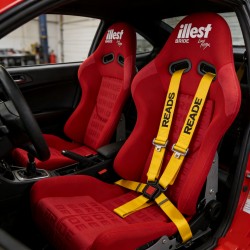 Illest Collaboration with Bride Lowmax Car Seat Modification Racing E-Sports Simulator Half-Tub Red Seat
