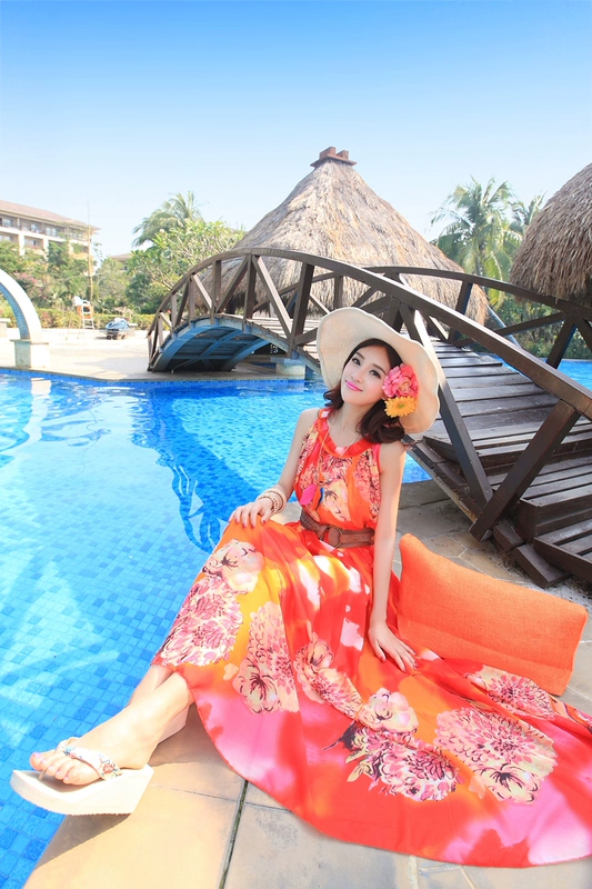 Hàn Quốc kẹp tóc hoa mẫu đơn hoa đầu biển bên bờ biển kỳ nghỉ trang sức đầu hoa thẻ trâm hoa phụ kiện tóc - Trâm cài
