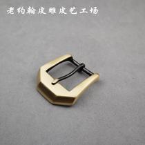 Old John pure copper belt buckle male needle Buckle Head vintage old belt buckle 38mm eco-friendly brass cutting angle belt buckle