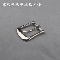 Pure copper belt buckle male needle buckle 35 38mm American retro green brass bright nickel needle belt buckle
