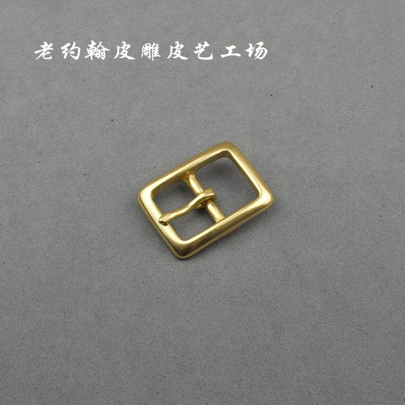 Bag hardware accessories Pure copper belt buckle needle buckle head 20mm brass Japanese word belt buckle Shoulder strap hardware belt head