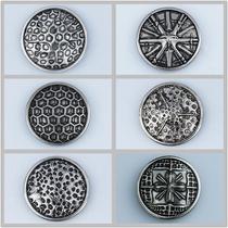 Cloth buckle bag hardware accessories decorative buckle handmade leather leather leather art 30mm original deep sea bacteria financial cloth buckle