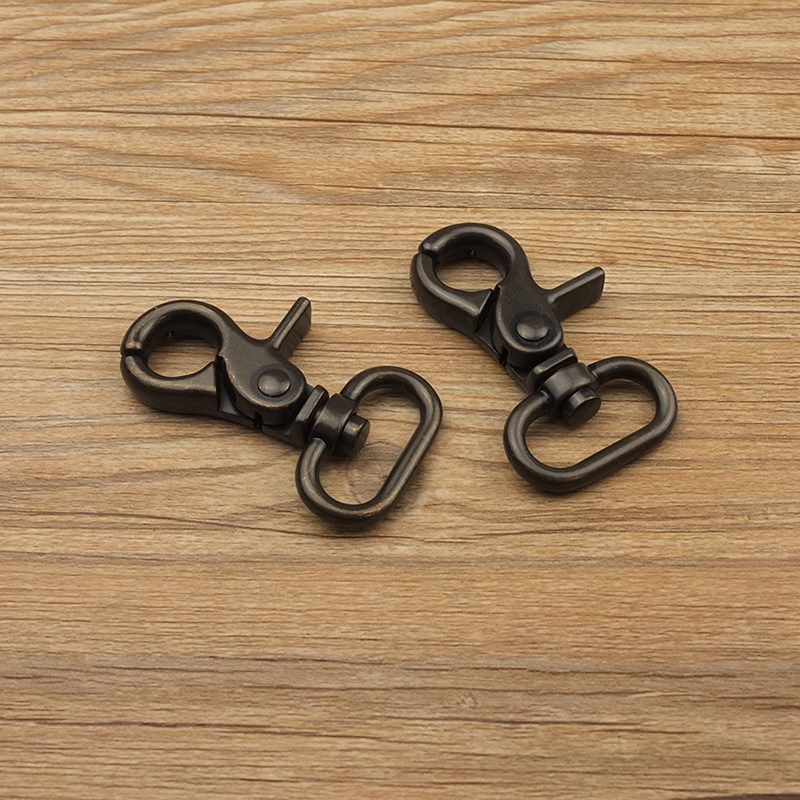 DIY leather hardware alloy bronze dog buckle lobster hook lobster button specification 25mm hook button