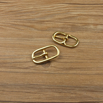 Bag hardware accessories shoe buckle 15mm brass pin belt buckle old John pure copper hardware Japanese word buckle