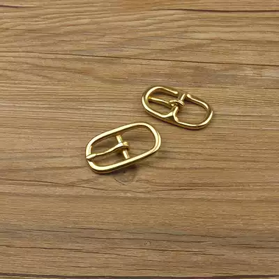 Bag hardware accessories shoe buckle 15mm brass pin belt buckle old John pure copper hardware Japanese word buckle