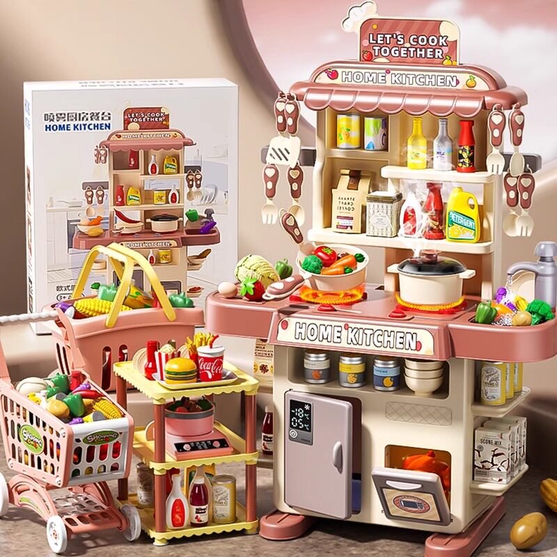 Детский игровой домик, игрушки-пазлы, от 3 до 6 лет, детская мини-кухня, имитация приготовления пищи, подарок на день рождения для маленькой девочки