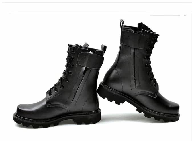 Boots militaires en cuir - Ref 1397653 Image 4