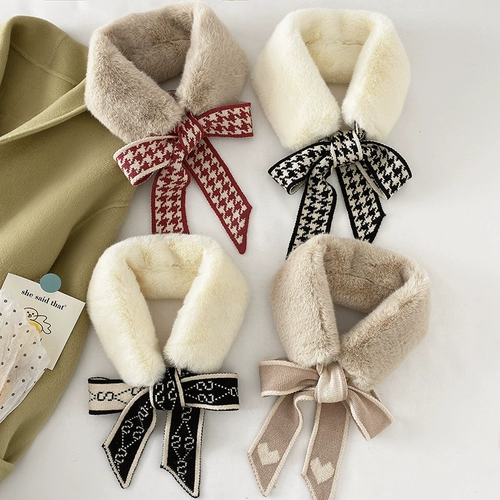 Милый утепленный удерживающий тепло демисезонный шарф