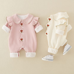 Baby Clothes Autum Cute Baby Girl Sweet Princess Harem Newborn Spring and Autum Full Moon 100 Days Outing Clothes