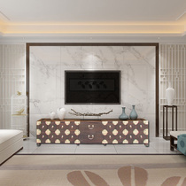 Chicken wing wood TV cabinet mahogany furniture log solid wood new Chinese style design small apartment antique storage customization