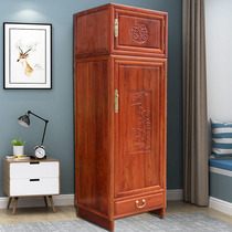 Log Furniture Wardrobe Brief modern containing storage solid wood Bedroom Small family Type single door corner New Chinese cupboard